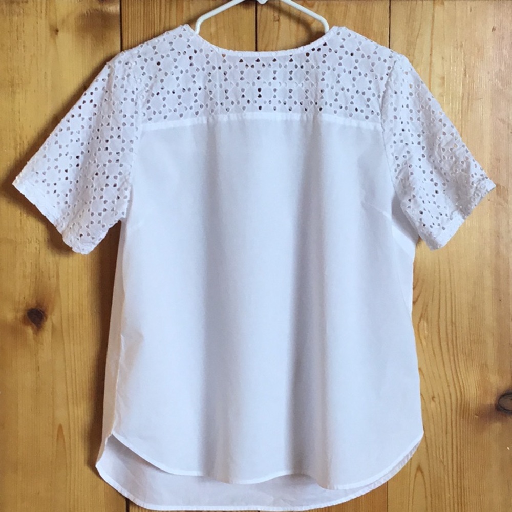 Summery L.L. Bean Cotton Eyelet-Trimmed Shirt